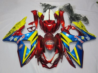 Gelb Rot & Blau 2009-2016 GSXR 1000 Motorrad Verkleidungen
