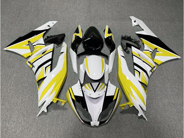 Gelb-Weiß-Schwarz-Zack 2009-2012 ZX6R Motorrad Verkleidungen