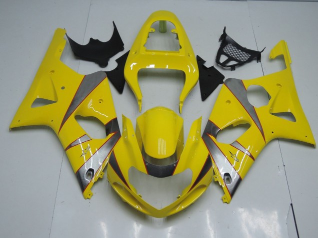 Gelb & Silber 2000-2002 GSXR 1000 Motorrad Verkleidungen