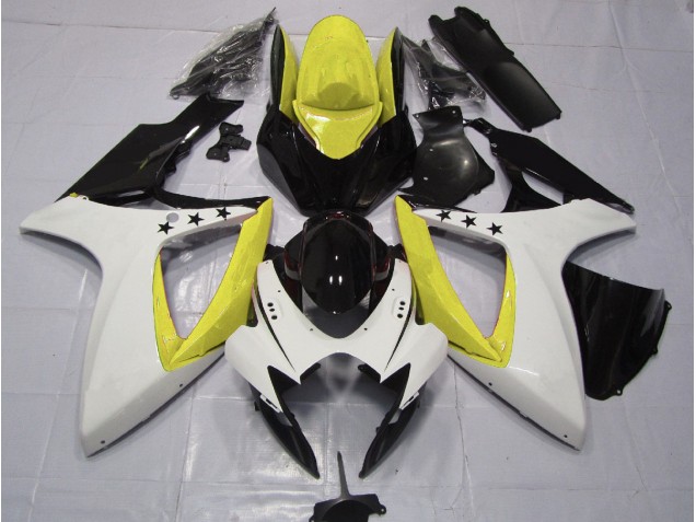 Gelber Stern 2006-2007 GSXR 600-750 Motorrad Verkleidungen