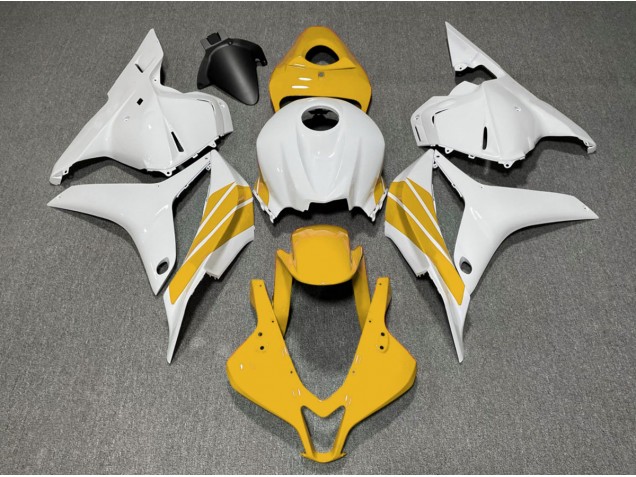 Gelber & Weißer Seitenstreifen 2009-2012 CBR600RR Motorrad Verkleidungen