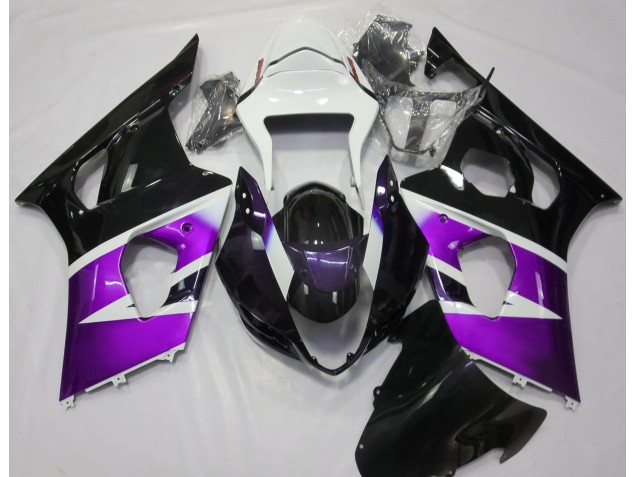 Glanz Lila & Weiß 2003-2004 GSXR 1000 Motorrad Verkleidungen