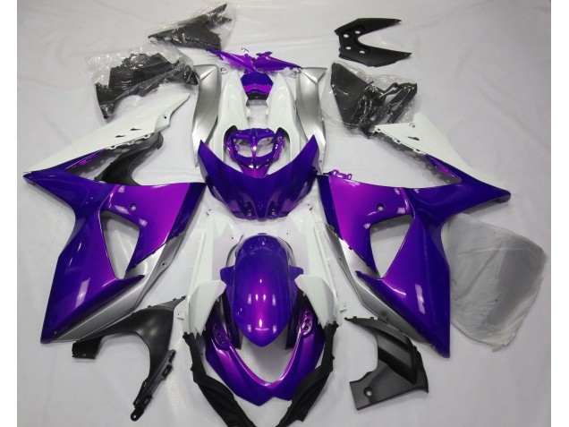 Glanz Lila & Weiß 2009-2016 GSXR 1000 Motorrad Verkleidungen