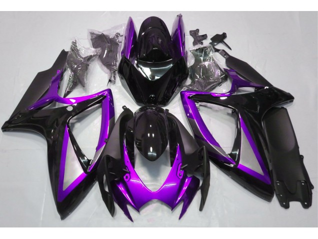 Glanz Lila & Schwarz 2006-2007 GSXR 600-750 Motorrad Verkleidungen