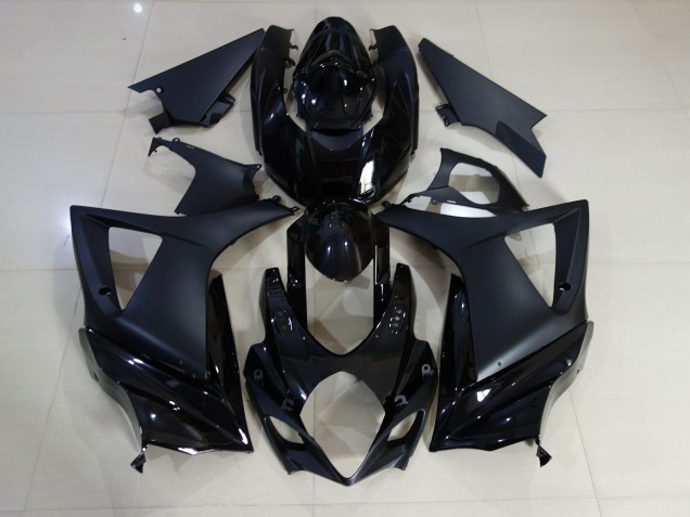 Glanz & Matt Schwarz Schlicht 2007-2008 GSXR 1000 Motorrad Verkleidungen