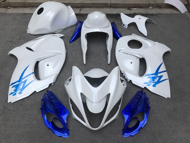 Glänzend Weiß & Blau 2008-2020 GSXR 1300 Motorrad Verkleidungen