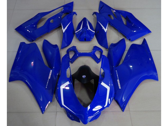 Glänzend Blau & Weiß 2011-2014 Ducati 1199 Motorrad Verkleidungen