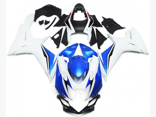 Glänzend Weiß & Blau 2011-2024 GSXR 600-750 Motorrad Verkleidungen