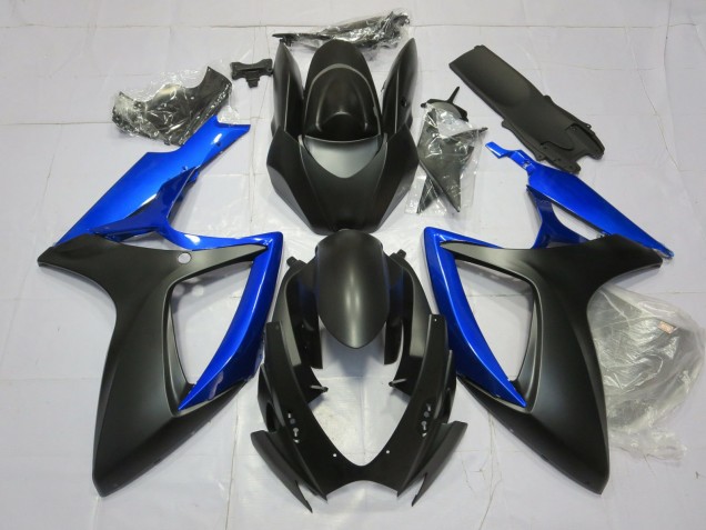 Glänzend Blau & Matt Schwarz 2006-2007 GSXR 600-750 Motorrad Verkleidungen