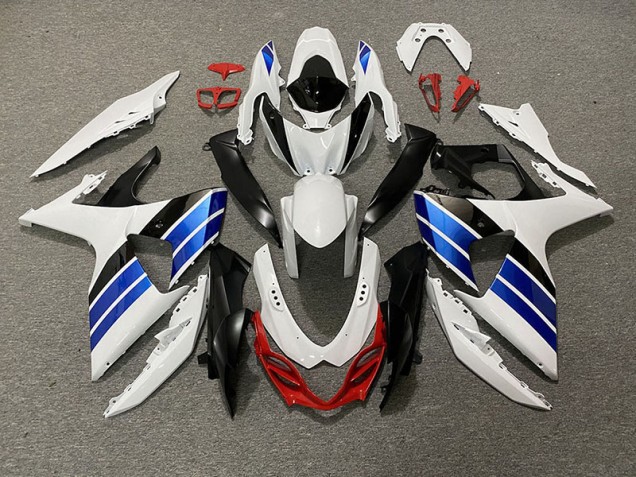 Glänzend Weiß Blau Schwarz & Rot 2009-2016 GSXR 1000 Motorrad Verkleidungen