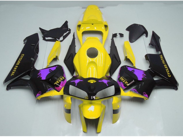 Glänzend Gelb & Lila Mit Spritzern 2005-2006 CBR600RR Motorrad Verkleidungen
