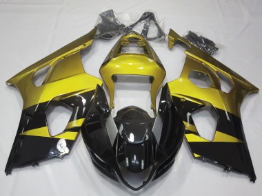 Glänzend Gelb & Schwarz 2003-2004 GSXR 1000 Motorrad Verkleidungen