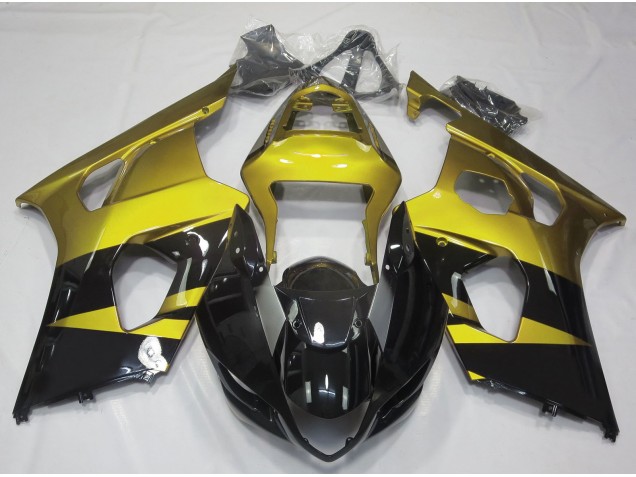 Glänzend Gelb & Schwarz 2003-2004 GSXR 1000 Motorrad Verkleidungen