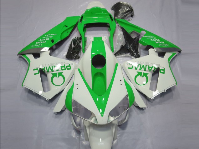Glänzend Weiß & Grün Pramac 2003-2004 CBR600RR Motorrad Verkleidungen