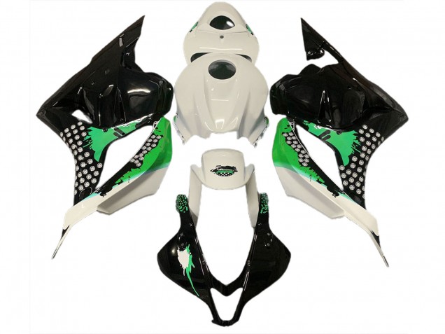 Glänzend Weiß & Grün Verspritzt 2009-2012 CBR600RR Motorrad Verkleidungen Glänzend Weiß & Grün Verspritzt 2009-2012 CBR600RR Motorrad Verkleidungen
