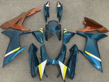 Glänzend Hellblau & Orange 2011-2024 GSXR 600-750 Motorrad Verkleidungen