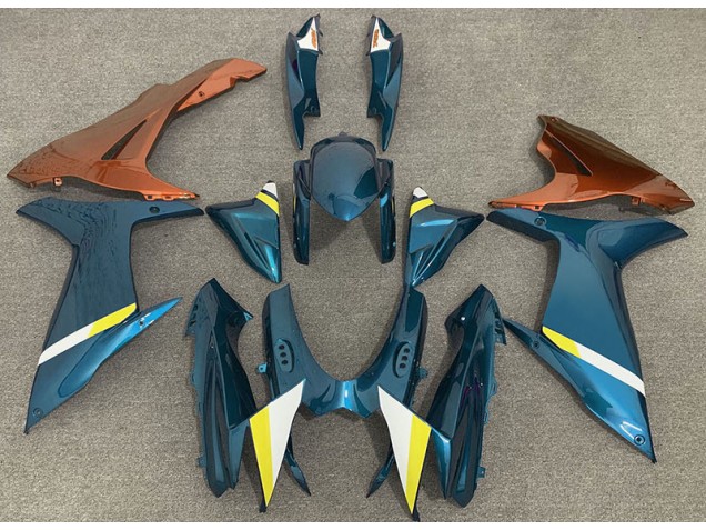 Glänzend Hellblau & Orange 2011-2024 GSXR 600-750 Motorrad Verkleidungen