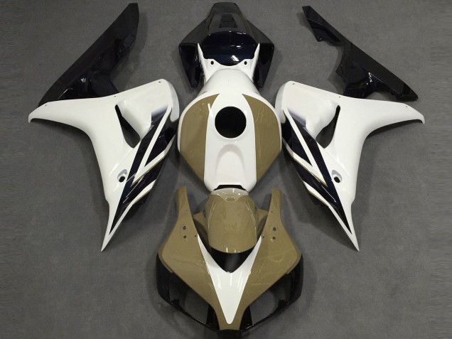 Glänzend Weiß Hellbraun Schwarz 2006-2007 CBR1000RR Motorrad Verkleidungen