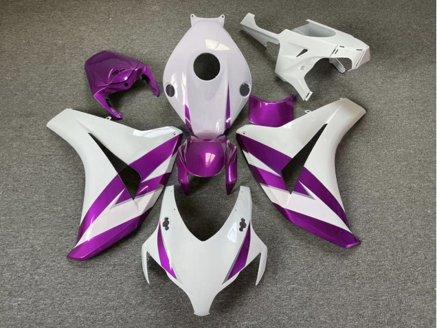 Glänzend Weiß & Lila Trimmen 2008-2011 CBR1000RR Motorrad Verkleidungen