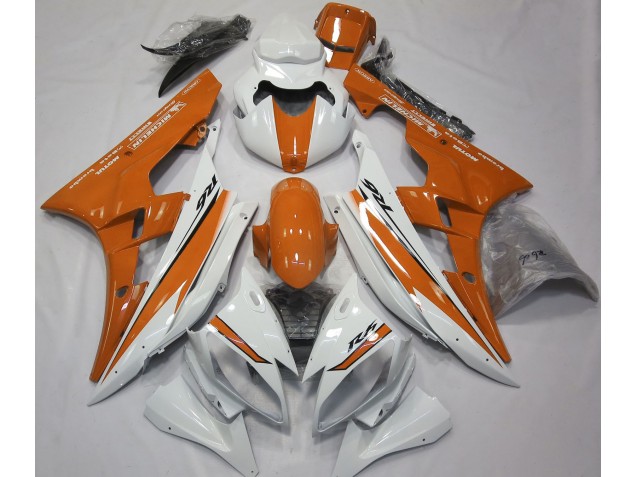 Glänzend Weiß & Orange 2006-2007 R6 Motorrad Verkleidungen