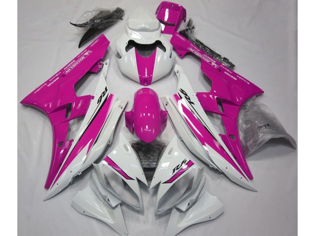 Glänzend Weiß & Pink 2006-2007 R6 Motorrad Verkleidungen