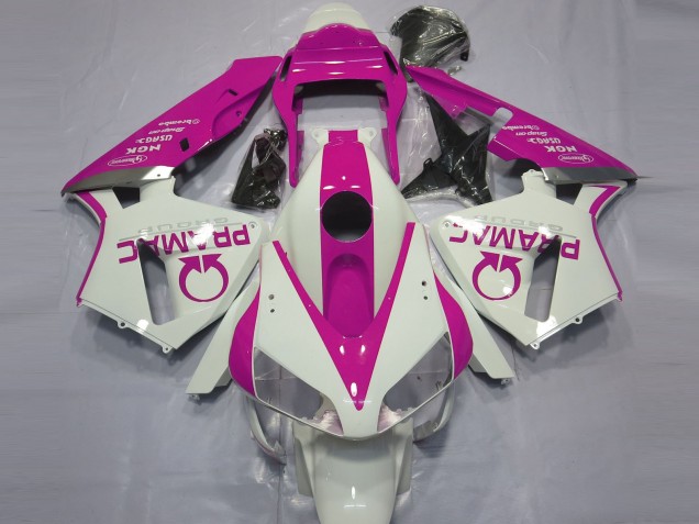 Glänzend Weiß & Rosa Pramac 2003-2004 CBR600RR Motorrad Verkleidungen