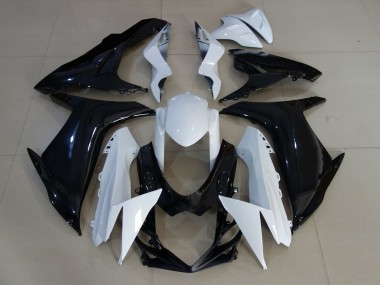 Glänzend Weiß & Schwarz 2011-2024 GSXR 600-750 Motorrad Verkleidungen