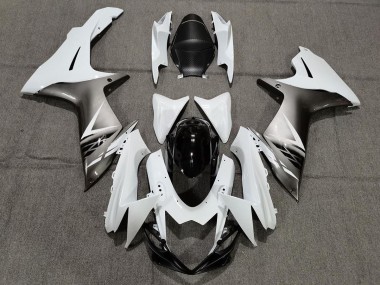 Glänzend Weiß & Silber Stil 2011-2024 GSXR 600-750 Motorrad Verkleidungen