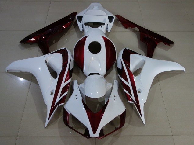 Glänzend Weiß & Tiefrot 2006-2007 CBR1000RR Motorrad Verkleidungen