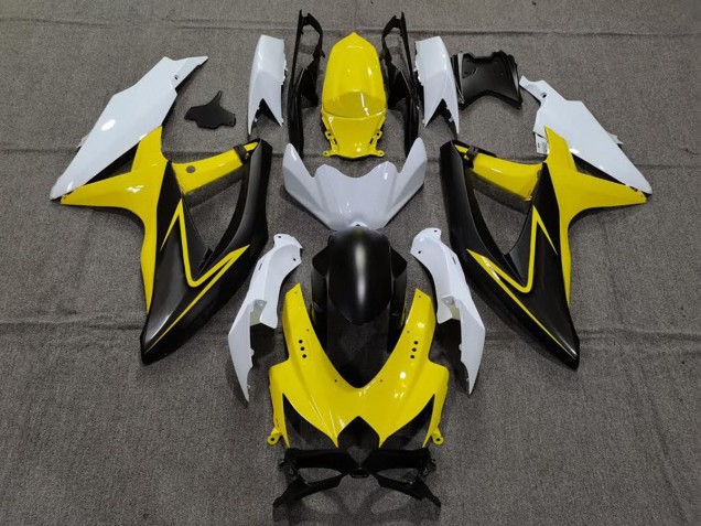 Glänzendes Gelb & Weiß 2008-2010 GSXR 600-750 Motorrad Verkleidungen