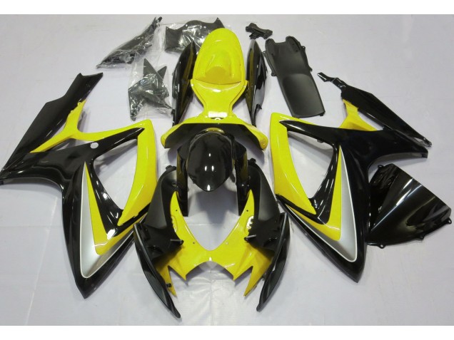 Glänzendes Gelb Ohne Abzeichen 2006-2007 GSXR 600-750 Motorrad Verkleidungen