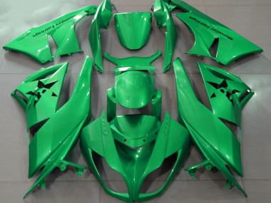 Glänzendes Grün & Benutzerdefinierte Logos 2009-2012 ZX6R Motorrad Verkleidungen