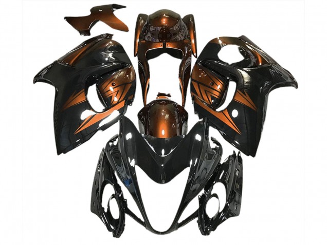 Glänzendes Schwarz & Dunkelorange 2008-2020 GSXR 1300 Motorrad Verkleidungen