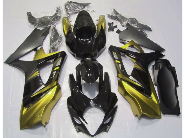 Glänzendes Schwarz & Gelb 2007-2008 GSXR 1000 Motorrad Verkleidungen