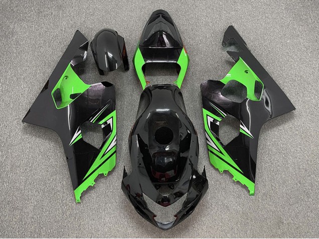 Glänzendes Schwarz & Grün 2004-2005 GSXR 600-750 Motorrad Verkleidungen