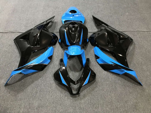 Glänzendes Schwarz & Himmelblau 2009-2012 CBR600RR Motorrad Verkleidungen