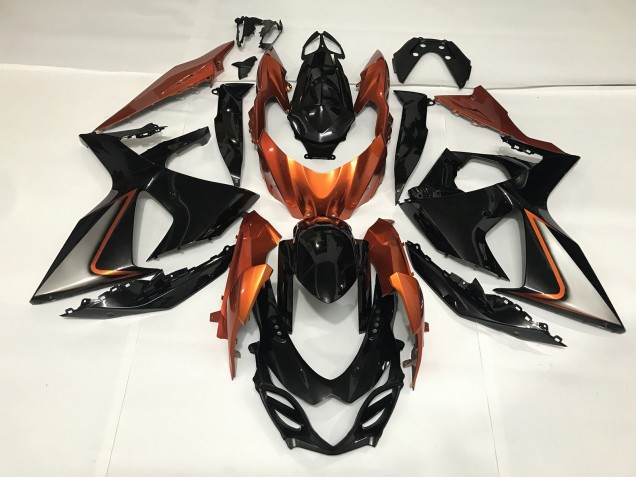 Glänzendes Schwarz & Orange Glänzend 2009-2016 GSXR 1000 Motorrad Verkleidungen