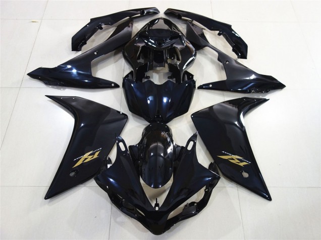 Glänzendes Schwarzes Gold 2007-2008 R1 Motorrad Verkleidungen