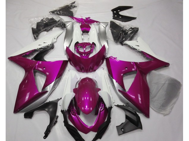 Glanzrosa & Weiß 2009-2016 GSXR 1000 Motorrad Verkleidungen