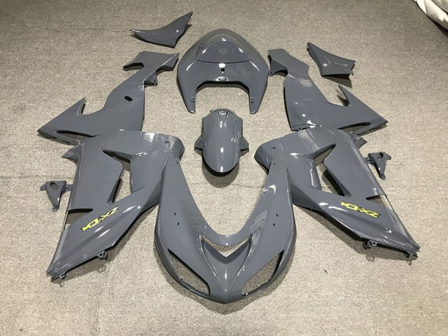 Glattes Grau & Gelb 2006-2007 ZX10R Motorrad Verkleidungen