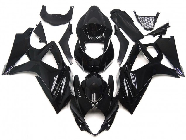 Glattes Schwarz Glänzend Stil 2007-2008 GSXR 1000 Motorrad Verkleidungen