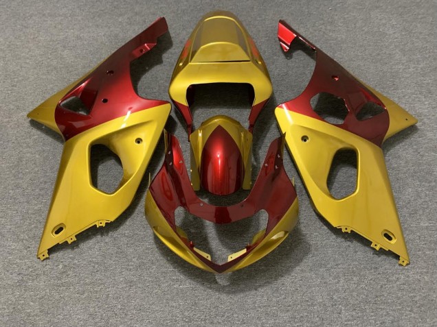 Gold & Rot 2000-2002 GSXR 1000 Motorrad Verkleidungen