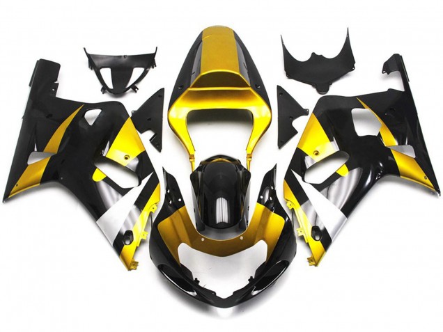 Gold & Schwarz Glänzend 2001-2003 GSXR 600-750 Motorrad Verkleidungen