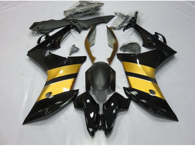 Goldschwarzes Cbr-Design 2011-2012 CBR600F Motorrad Verkleidungen