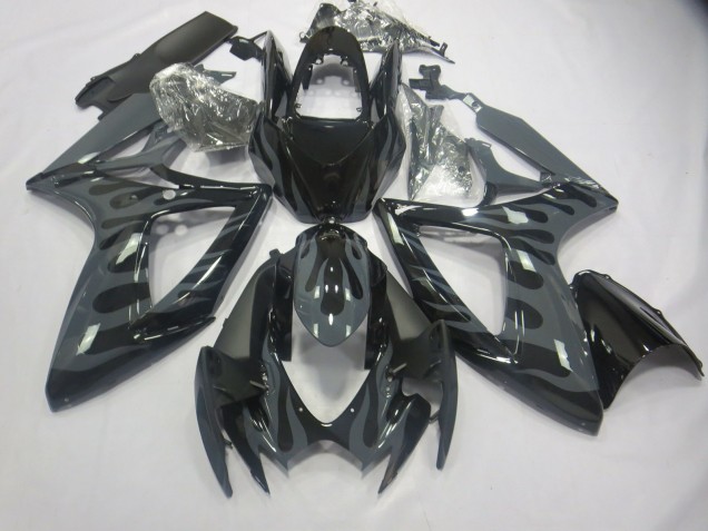 Grau Flamme 2006-2007 GSXR 600-750 Motorrad Verkleidungen
