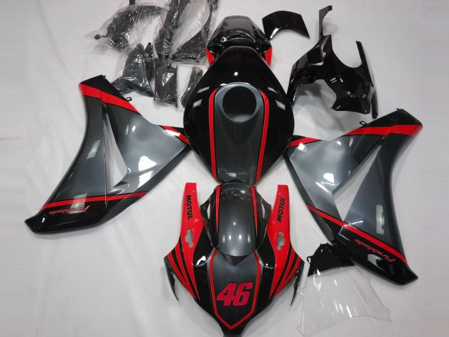 Grau Motul & Rot 2008-2011 CBR1000RR Motorrad Verkleidungen Grau Motul & Rot 2008-2011 CBR1000RR Motorrad Verkleidungen