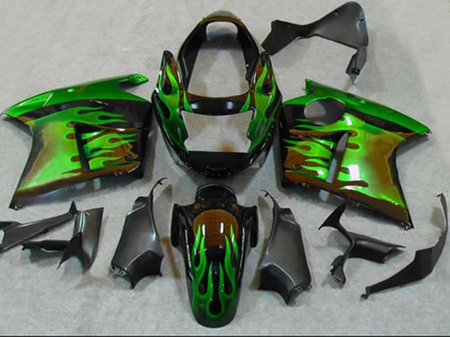 Grün Flamme 1996-2007 CBR1100XX Motorrad Verkleidungen
