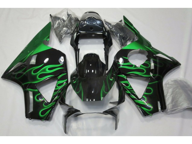 Grün Flamme 2002-2003 CBR954RR Motorrad Verkleidungen