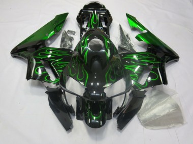 Grün Flamme 2003-2004 CBR600RR Motorrad Verkleidungen