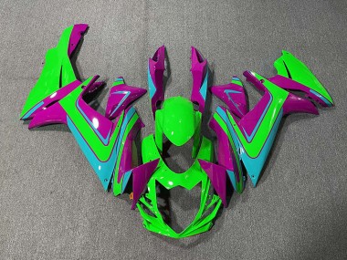 Grün Hellblau & Magenta 2011-2024 GSXR 600-750 Motorrad Verkleidungen